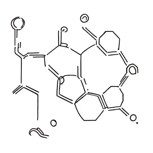 caffeine chemical structure tattoo design idea