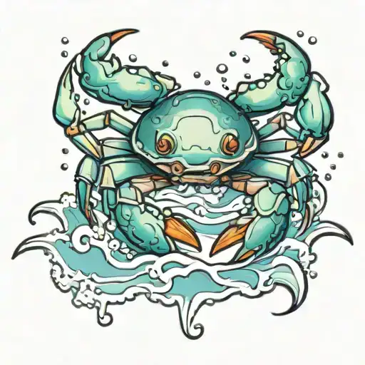 heike crab in water tattoo design idea