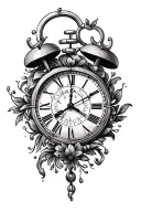birth date, clock, tattoo design idea
