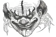 it the clown face tattoo design idea