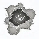 Antarctica map tattoo design idea