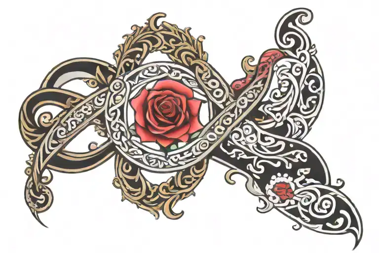 infinity sign with Kathy Jo and Kandi Jo incorporated  tattoo design idea