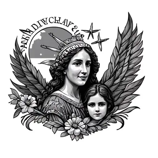 Faith, Family and Country USA Theme tattoo design idea