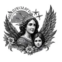 Faith, Family and Country USA Theme tattoo design idea