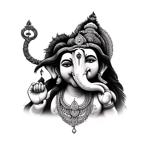 lord shiva and ganesha tattoo one tattoo design idea