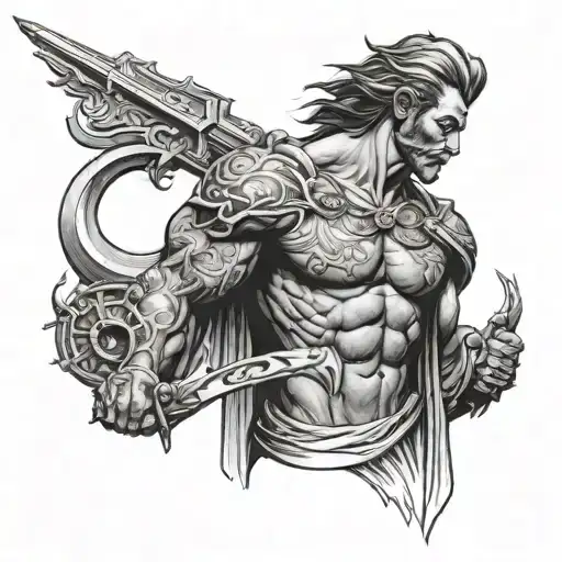 On Triceps tattoo design idea