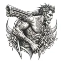 On Triceps tattoo design idea