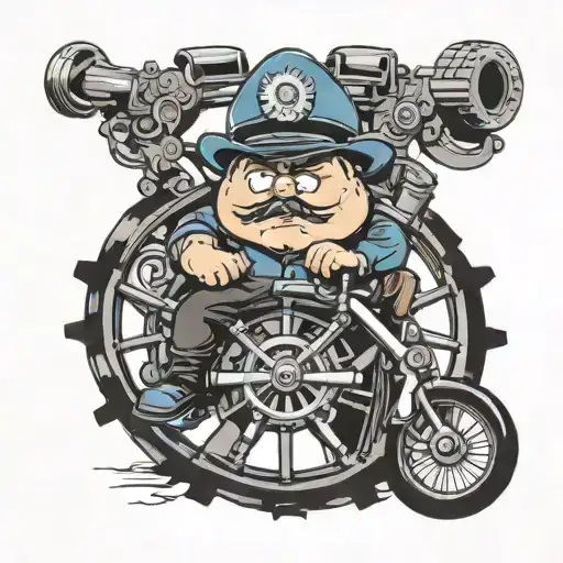 Cartman big wheel policeman " Tattoo Design tattoo design idea
