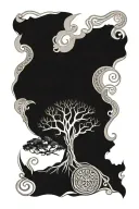 celtic tree of life tattoo design idea