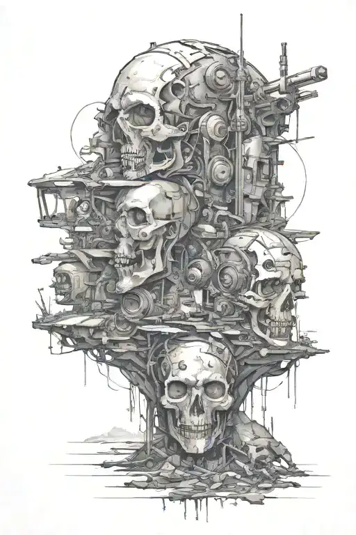 post-apocalypse tattoo design idea