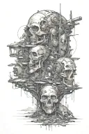 post-apocalypse tattoo design idea