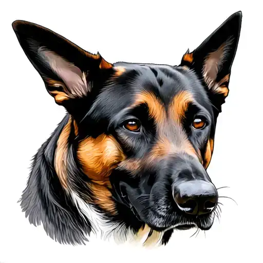 Belgian Malinois tattoo design idea