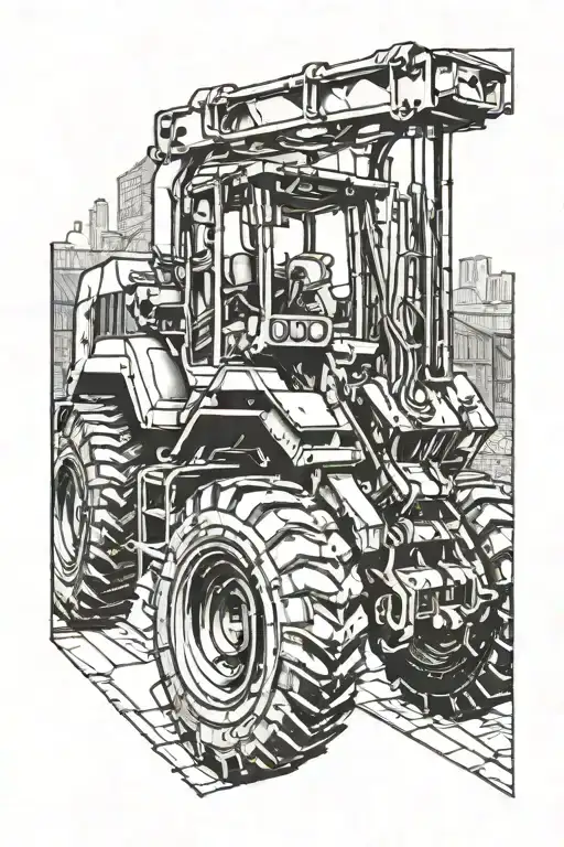 heavy Equipment  tattoo design idea