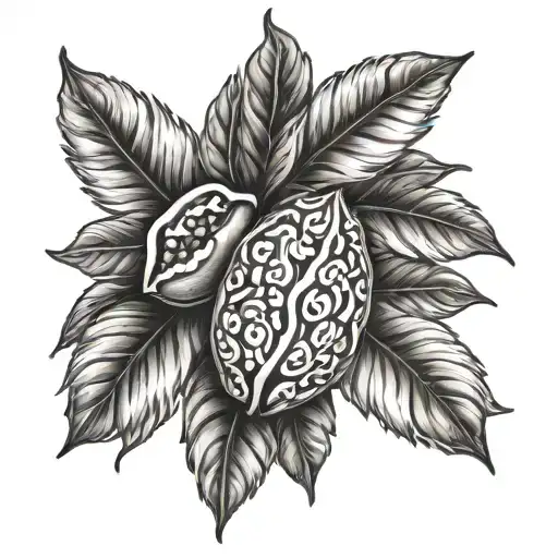 Pecan tattoo design idea