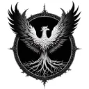 Phoenix rising tree of life design tattoo design idea