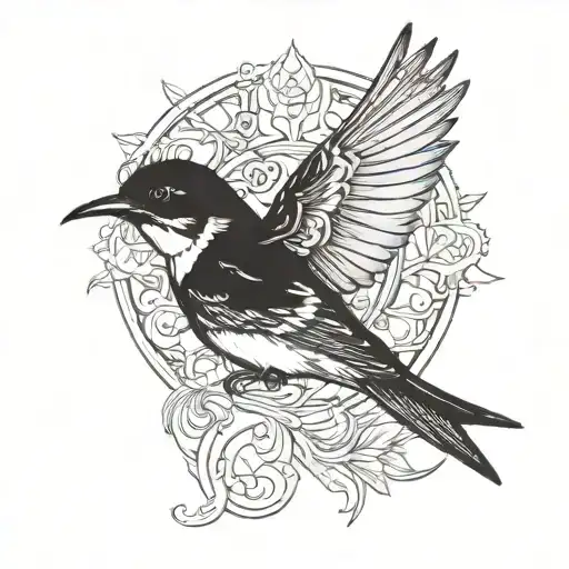 swallow bird tattoo design idea