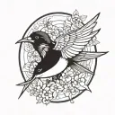 swallow bird tattoo design idea