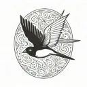 swallow bird tattoo design idea