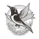 swallow bird tattoo design idea
