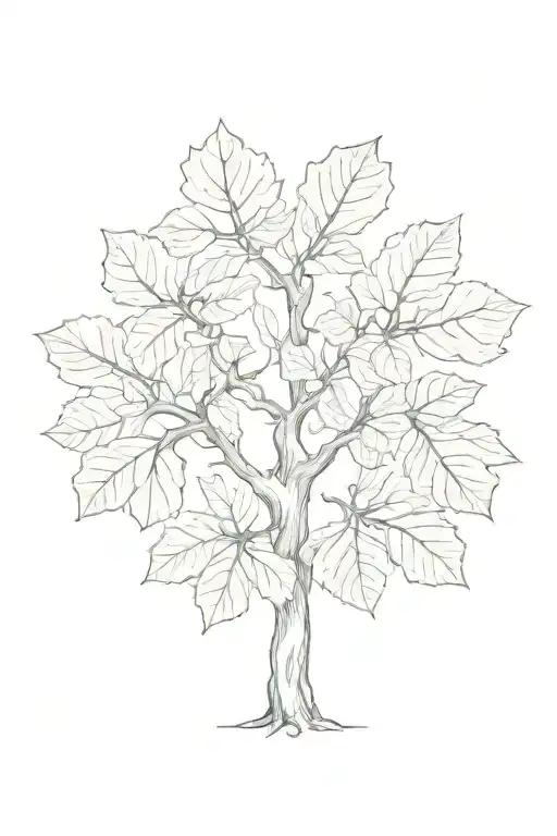 fig tree tattoo design idea