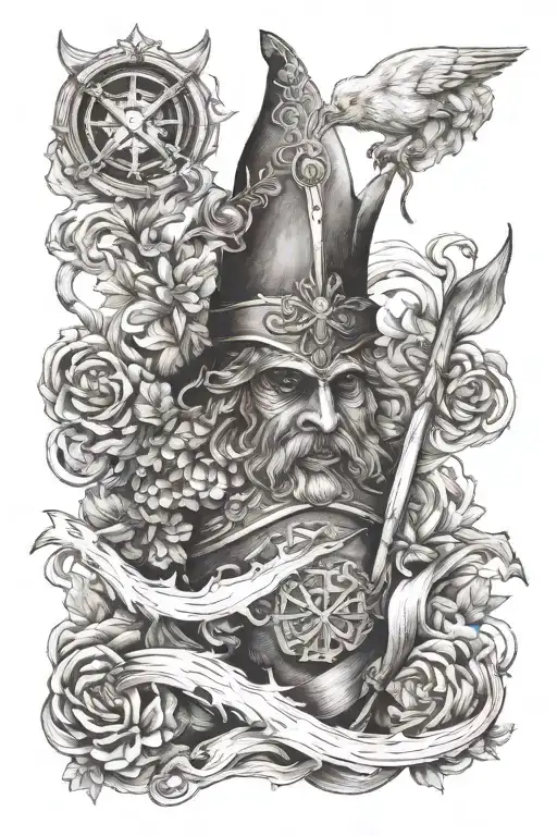 Slavic style tattoo design idea