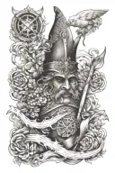 Slavic style tattoo design idea
