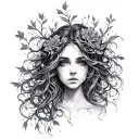 Dryad tattoo design idea