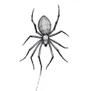a black widow spider tattoo design idea