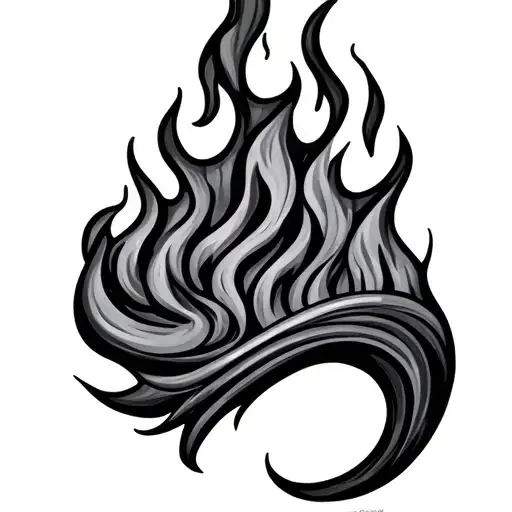 pinstripes NT4 flames from burning driver tattoo design idea