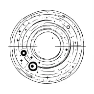 celestial scene tattoo design idea