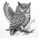 Stoic Owl tattoo design idea