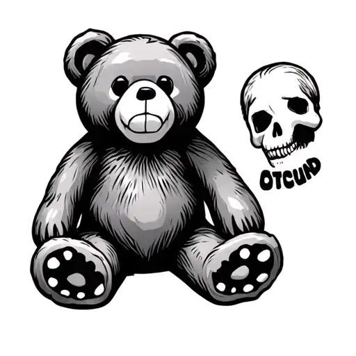 Dead Teddy Bear tattoo design idea
