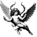 Evil Cupid tattoo design idea