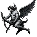Evil Cupid tattoo design idea