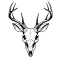 deer skull tattoo design idea