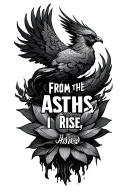 "From the ashes, i rise" phoenix rising from ashes,break out from the chains,blooming lotus. theme: drug addiction recovery tattoo design idea