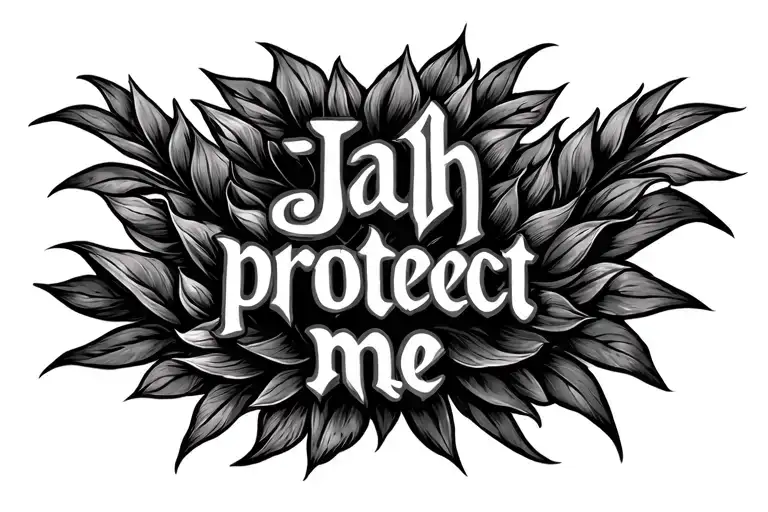 "Jah protect me " jah protect me  tattoo design idea