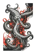 Tentacles tattoo design idea