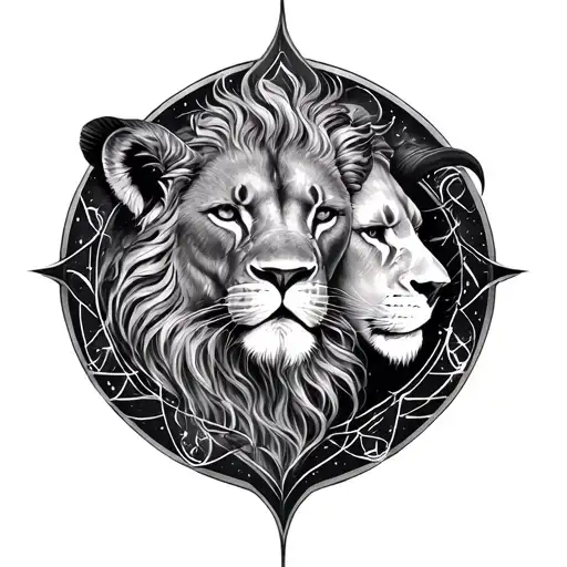 Leo, Virgo, Aries, Gemini and Sagittarius combined in one tattoo tattoo design idea