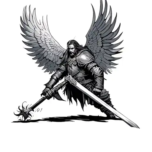 Saxon warrior tattoo design idea