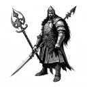 Saxon warrior tattoo design idea