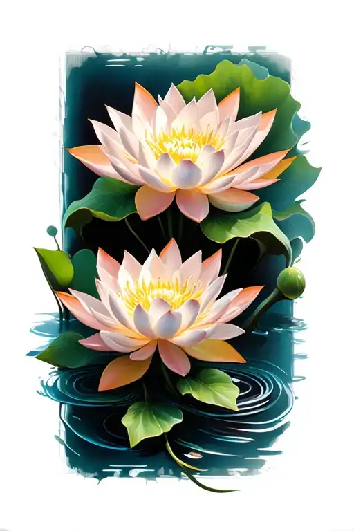 lotus flower tattoo design idea