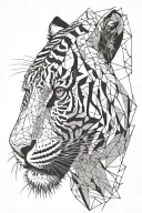 white tiger head tattoo design idea