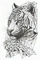 white tiger head tattoo design idea