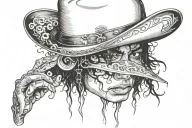 michael jackson hat tattoo design idea