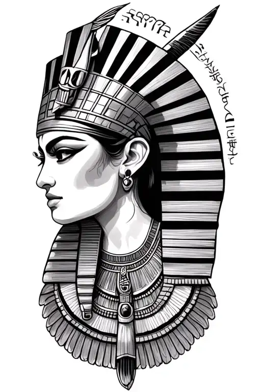 Egyptian isis godess tattoo design idea