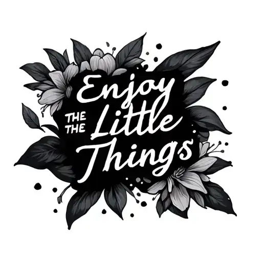 Enjoy The Little Things tattoo design idea