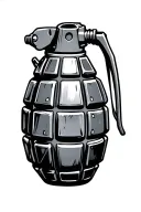 grenade mixed together tattoo design idea