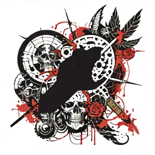 Sobriety, Peace, Calm, Demons of my past tattoo design idea