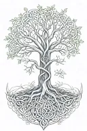tree of life, adapt, Celtic knot tree roots   tattoo design idea